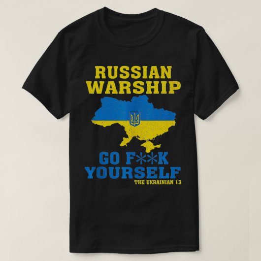 Das Schiff des russischen Krieges geht selbst T-Shirt (Design vorne)