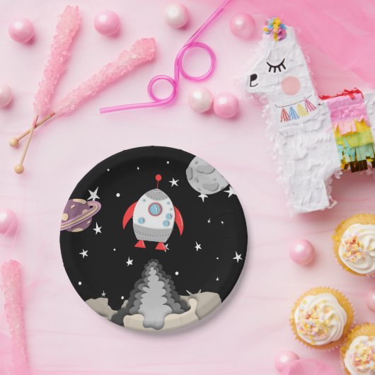 Das Schiff des Schwarzen Weltraums startet den Pla Pappteller (Party)