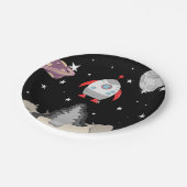 Das Schiff des Schwarzen Weltraums startet den Pla Pappteller (Schrägansicht)