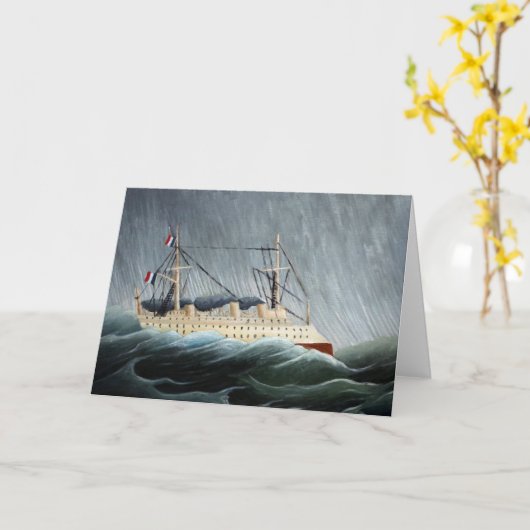 Das Schiff im Tempest | Henri Rousseau Karte (Gelbe Blume)