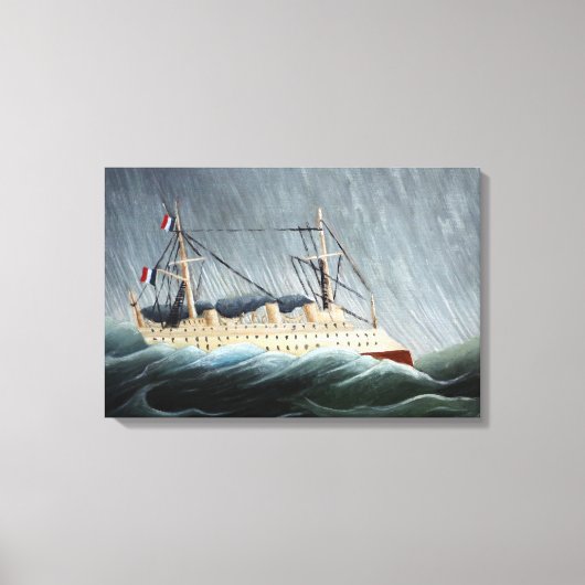Das Schiff im Tempest | Henri Rousseau Leinwanddruck (Vorderseite)