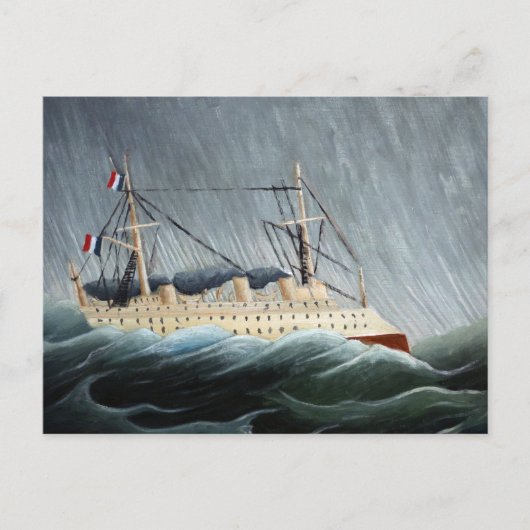 Das Schiff im Tempest | Henri Rousseau Postkarte (Vorderseite)