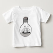 Das Schiff in der Glühlampe Baby T-shirt (Vorderseite)