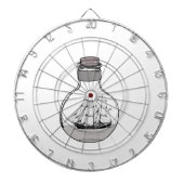 Das Schiff in der Glühlampe Dartscheibe (vorne)