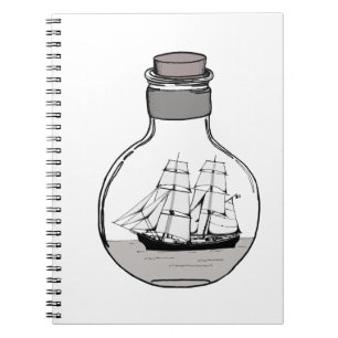 Das Schiff in der Glühlampe Notizblock