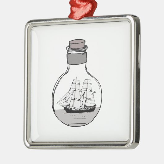 Das Schiff in der Glühlampe Ornament Aus Metall (Links)