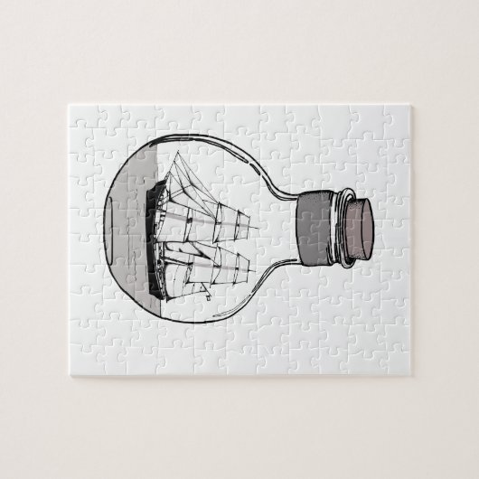 Das Schiff in der Glühlampe Puzzle (Horizontal)