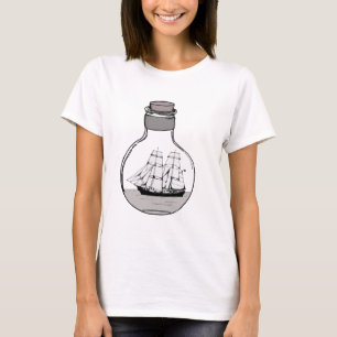 Das Schiff in der Glühlampe T-Shirt