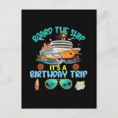 Das Schiff ist eine Geburtstagsreise Postkarte (Vorderseite)