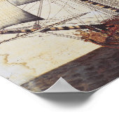 Das Schiff "La Ville de Paris" Poster (Ecke)