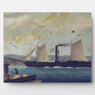 Das Schiff "Mallorca", auf dem George Sand und Cho Fotoplatte