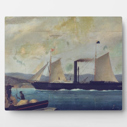 Das Schiff "Mallorca", auf dem George Sand und Cho Fotoplatte (Vorderseite)