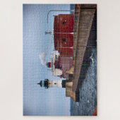 Das Schiff Paul R. Tregurtha und das Leuchtturm Puzzle (Vertikal)