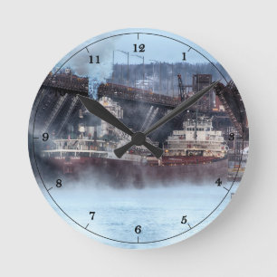 Das Schiff Philip R Clarke auf dem Oberen See Rund Runde Wanduhr