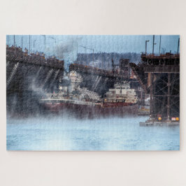 Das Schiff Philip R Clarke in zwei Häfen Minnesota Puzzle