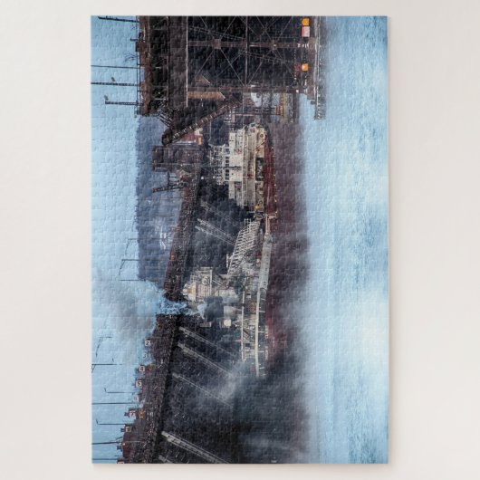 Das Schiff Philip R Clarke in zwei Häfen Minnesota Puzzle (Vertikal)