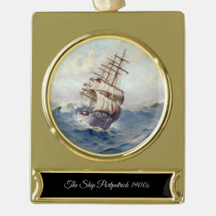 Das Schiff Portpatrick 1900er Banner-Ornament Gold