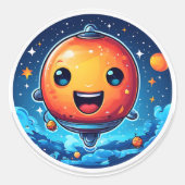 das Schiff Runder Aufkleber (Vorderseite)