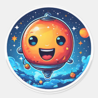 das Schiff Runder Aufkleber