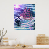 Das Schiff "Von Gott bewahrt" Poster (Küche)