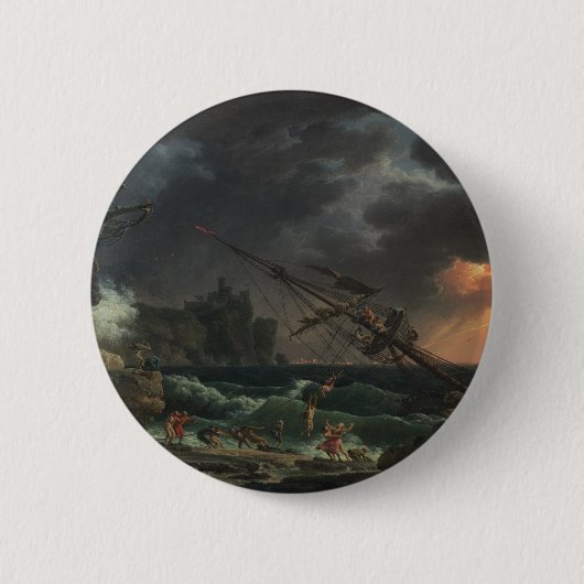 Das Schiffbruch von Claude-Joseph Vernet Button (Vorderseite)