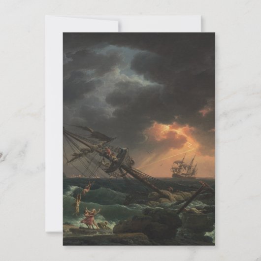 Das Schiffbruch von Claude-Joseph Vernet Einladung (Vorderseite)