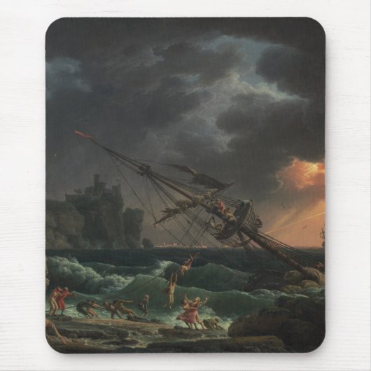 Das Schiffbruch von Claude-Joseph Vernet Mousepad (Vorne)