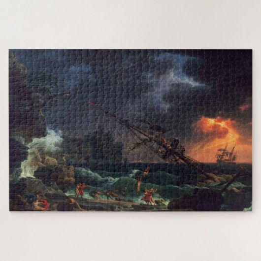 Das Schiffbruch von Claude Joseph Vernet Puzzle (Horizontal)