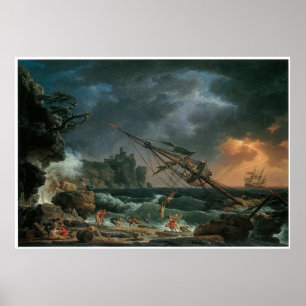 Das Schiffswrack, Claude-Joseph Vernet Poster