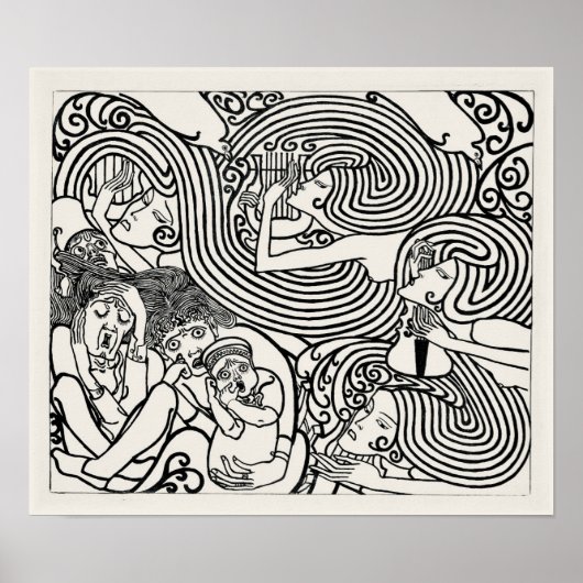 Das Schiffswrack von Jan Toorop Poster (Vorne)