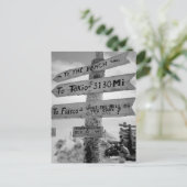 Das Schild auf Tarawa illustriert den Spaß der Mar Postkarte (Stehend Vorderseite)