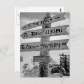 Das Schild auf Tarawa illustriert den Spaß der Mar Postkarte (Vorne/Hinten)