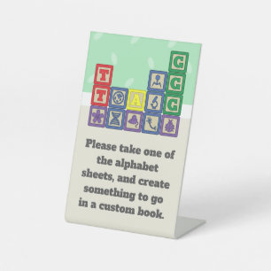 Das Schild "Blocks Pedestal Sign" des zukünftigen 