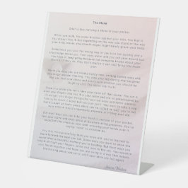 Das Schild "Stone Pedestal"