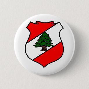 Das Schild vom Libanon Button