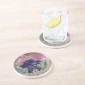 Das schimmernde rosa Portal zum Lila Sandstein Untersetzer (Seite)