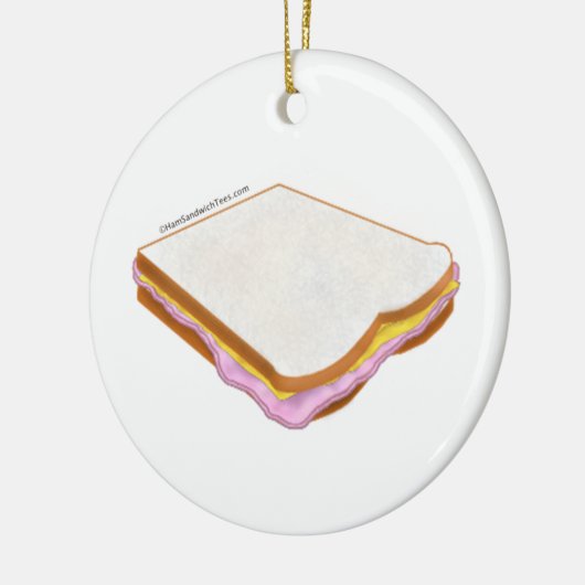 Das Schinken-Sandwich Keramik Ornament (Links)