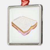 Das Schinken-Sandwich Silbernes Ornament (Links)