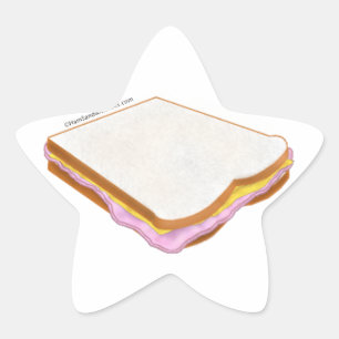 Das Schinken-Sandwich Stern-Aufkleber