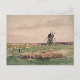 Das Schlachtfeld der Crecy, 26 August, 1346 Postkarte