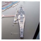 Das Schlachtschiff New Jersey von oben Fliese (Vorderseite)