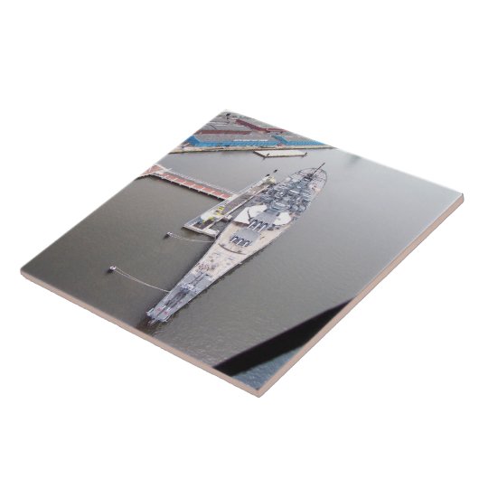 Das Schlachtschiff New Jersey von oben Fliese (Seite)