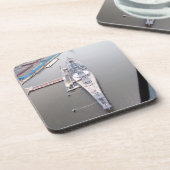 Das Schlachtschiff New Jersey von oben Getränkeuntersetzer (Linke Seite)