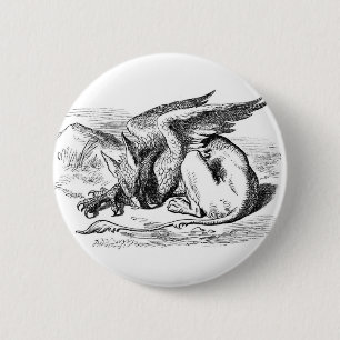 Das Schlafen Gryphon Button