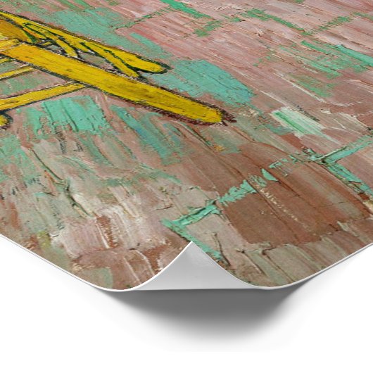 Das Schlafzimmer (1889) von Vincent Van Gogh Poster (Ecke)