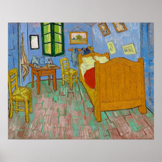 Das Schlafzimmer (1889) von Vincent Van Gogh Poster (Vorne)