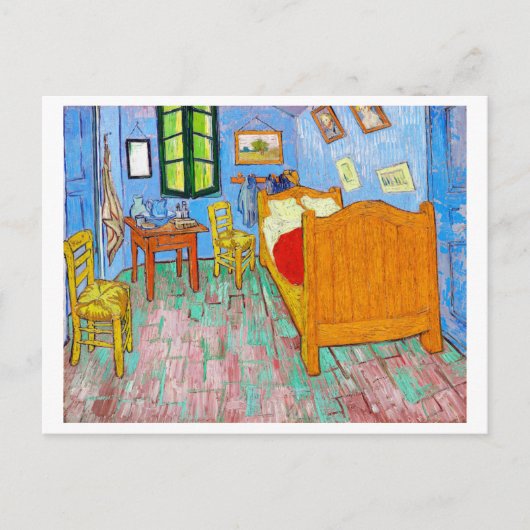 Das Schlafzimmer, Van Gogh Postkarte (Vorderseite)