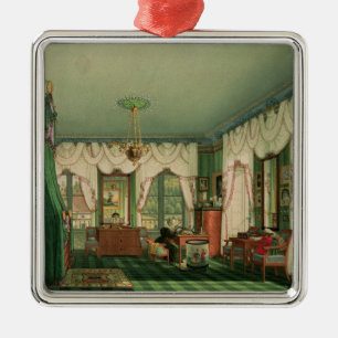 Das Schlafzimmer von Elizabeth von Bayern Silbernes Ornament
