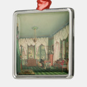 Das Schlafzimmer von Elizabeth von Bayern Silbernes Ornament (Links)