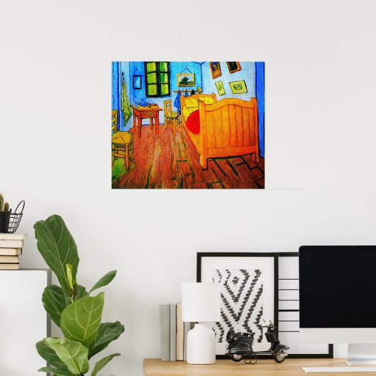 Das Schlafzimmer von Vincent Van Gogh in Arles Poster (Heimbüro)